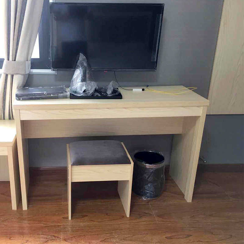 新中式家具双人板床 标准间客房床 卧室家具实木床酒店家具