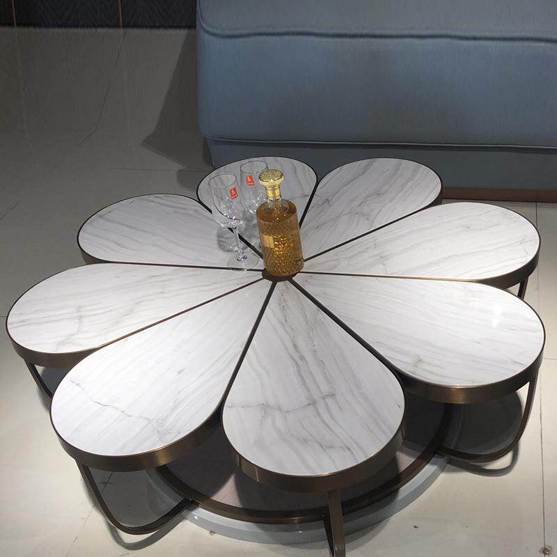 新款欧式茶几天然大理石客厅酒店轻奢别墅沙发