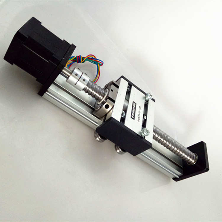 直线滚珠丝杆导轨滑台 总长（含电机）500MM  有效行程425MM