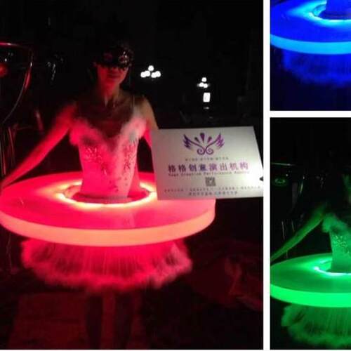 万圣节表演服酒吧道具发光人体变色桌子变色人体转体吧台人偶服