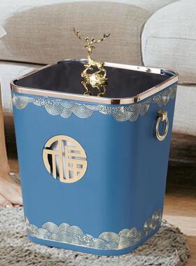 新中式沙发旁茶几室公室装办ZP0019饰品垃圾桶带盖卧客轻厅家用奢