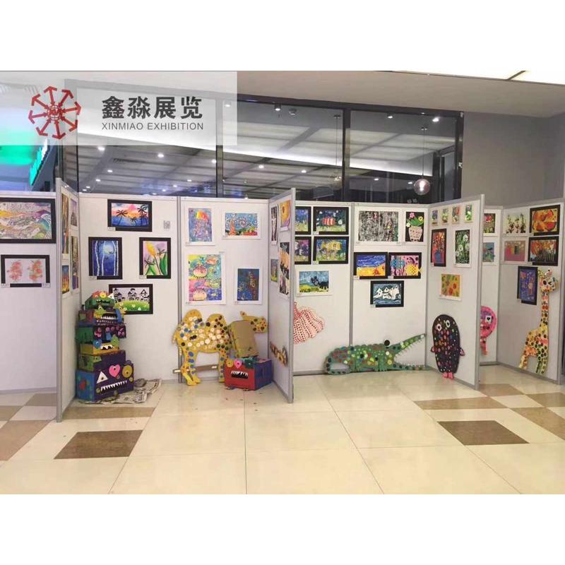 现货1*2米八棱柱书画展板组装铝合金框架海报广告展览宣传展示架
