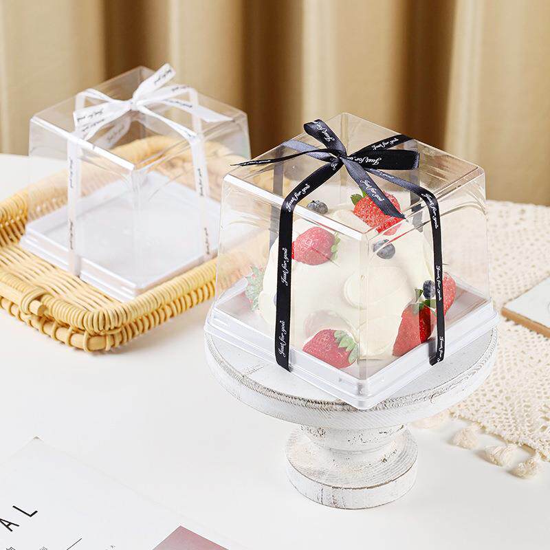 四寸蛋糕盒子3寸4寸透明加厚蛋糕盒烘焙包装生日蛋糕打包盒