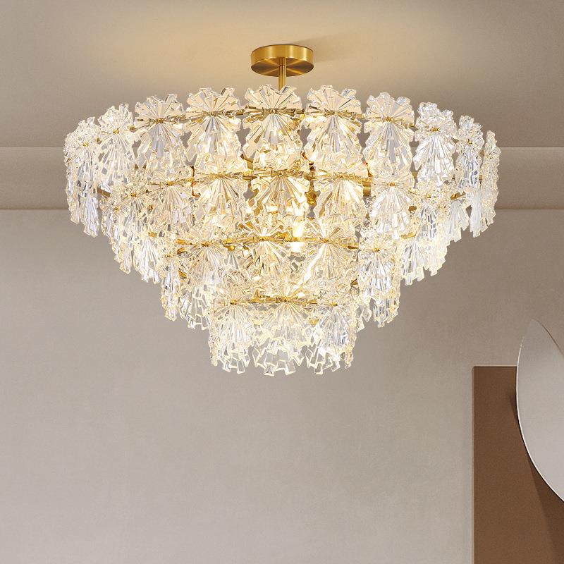法式轻奢水晶吊灯后现代主卧室客厅灯简约现代网红艺术样板房吊灯