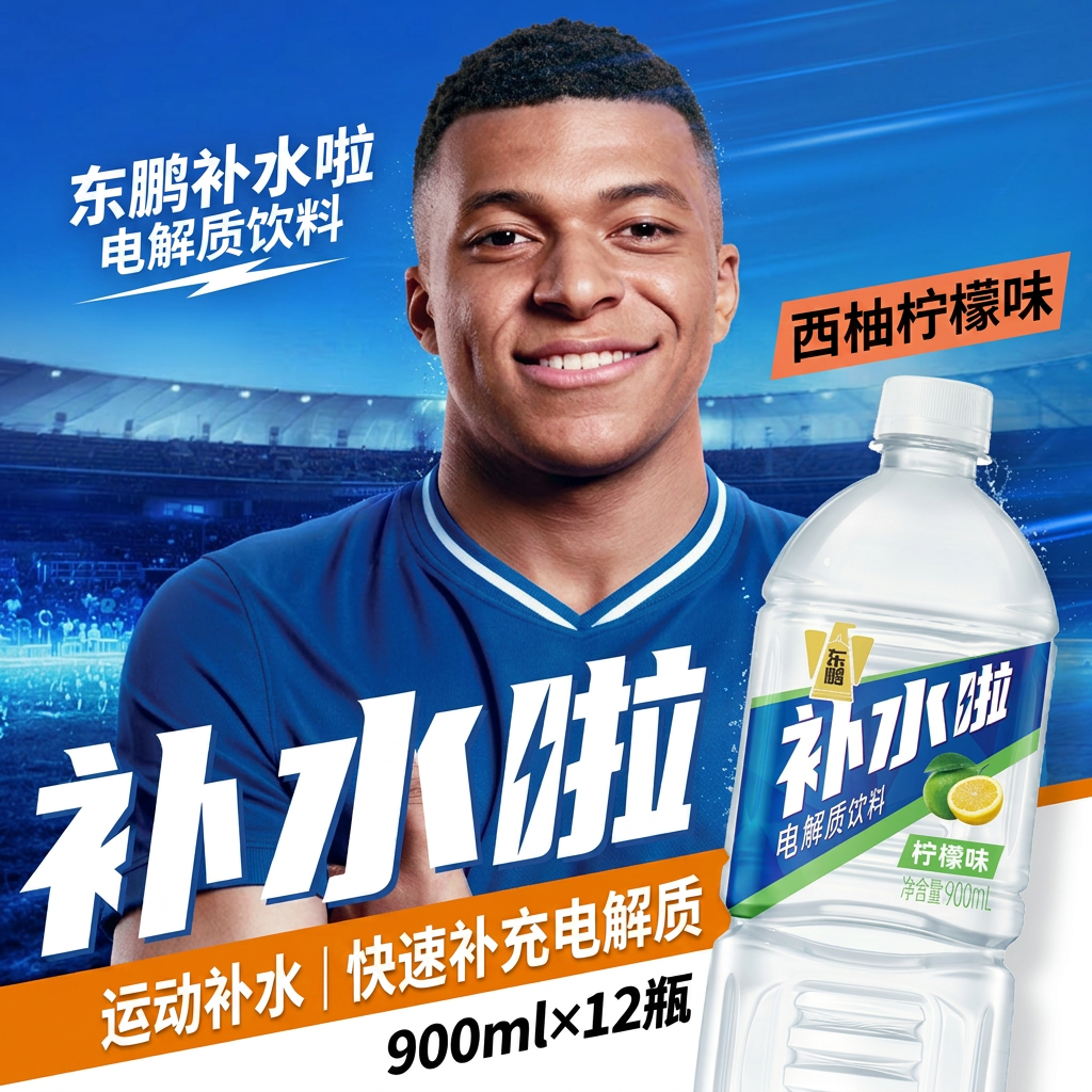东鹏补水啦电解质饮料900ml*12瓶整箱西柚柠檬味运动补充电解质