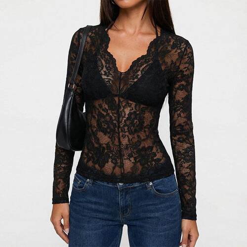 Lace shirt with lace out as a base, top