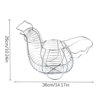 Shaped Bas Homewares Hen Storage Wire Collection Chicken Egg