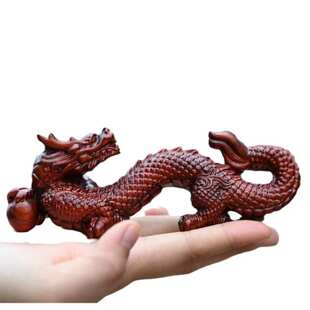 祥工艺品小摆件摆件摆件紫檀龙家办公室雕刻飞龙在天居龙展柜