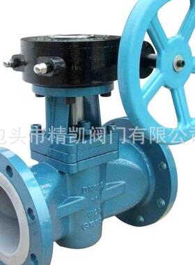 化工耐腐蚀阀门X43F4X43F46衬氟两通旋塞阀