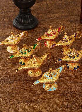 欧式阿拉丁神灯摆件复古精美金属工艺品创意家居古典宫廷风装饰