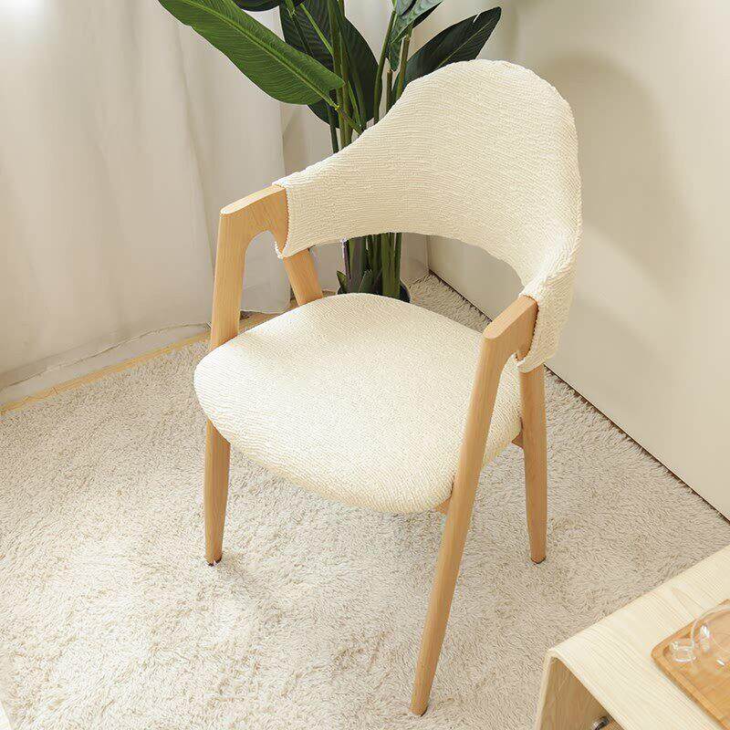 家用简约镂空椅套椅垫套装椅背弹力通用餐椅办公椅子套罩北欧A字