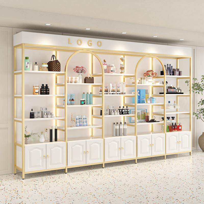 化妆品货架展示架多层美容院产品展示柜护肤品美甲店理发店展示柜