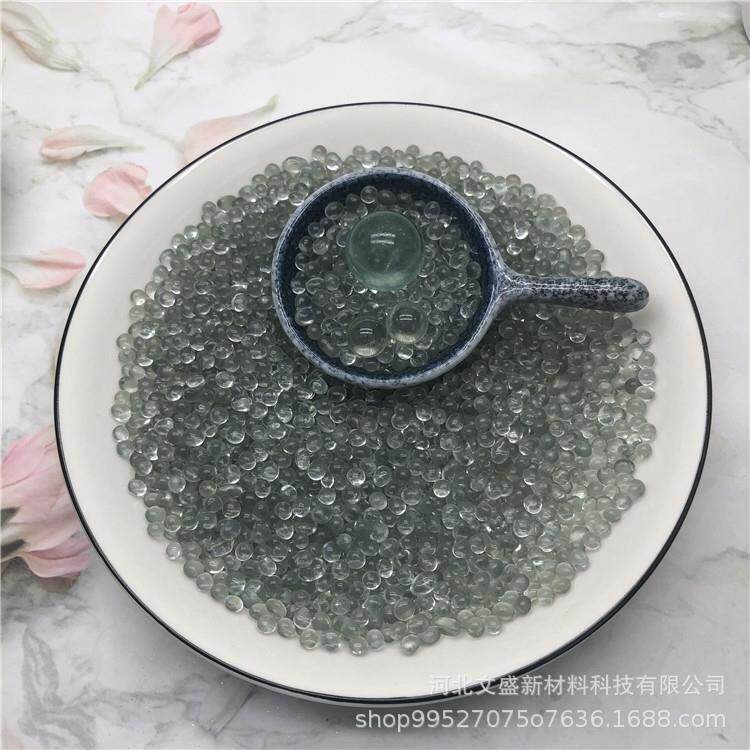 实心透明研磨玻璃微珠光洁圆整无杂质1-5mm大粒径适合重型研磨