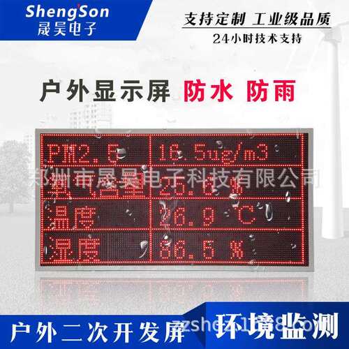 led显示屏户外环境串口网口485TCP协议对接PLC采集器农业气象数据