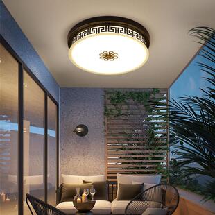 新中式吸顶灯大门温室玻璃门口走廊屋簷户外阳台灯感应室外别墅