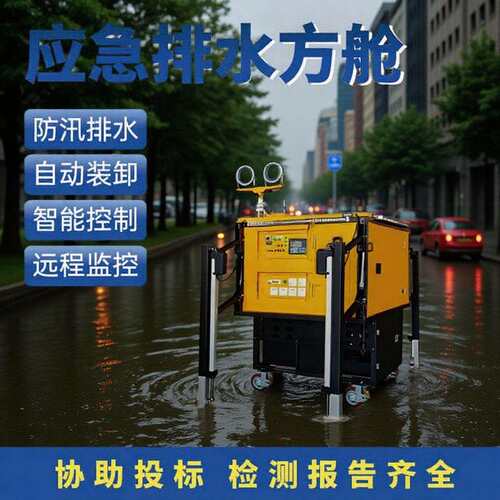 排水方舱高机动柴油应急照明排水泵车自动升降式防汛应急排涝方舱