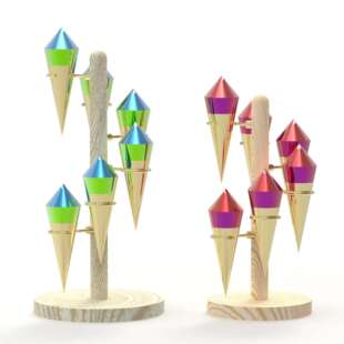 木冰淇淋架子展示甜筒架冰激凌蛋筒支架蛋手卷脆筒寿司卷螺旋金属