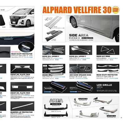 ALPHARD30系全车不锈钢镀铬饰条15-23款埃尔法30系前后期改装亮条