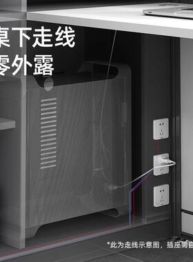 时P06尚简约职办公员财务桌子屏风工作桌卡座带桌下收纳柜厂家直