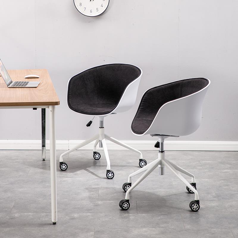 北欧书房写字电脑椅家用现代简约升降转椅办公椅久坐椅子白色舒适