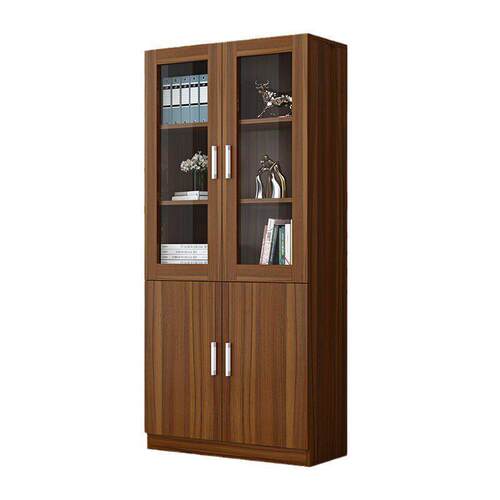 文件柜资料柜木质办公室档案柜钢化玻璃储物柜子书柜书架自由组合