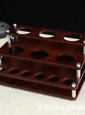 款木质酒杯架黑胡色酒杯容器YF-131创意白一酒收桃纳架口杯酒架高