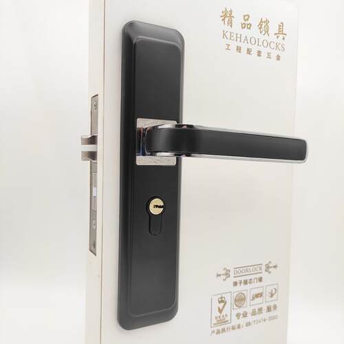 黑色室内门锁 黑色木门锁具 卧室门压把锁 厂家零售