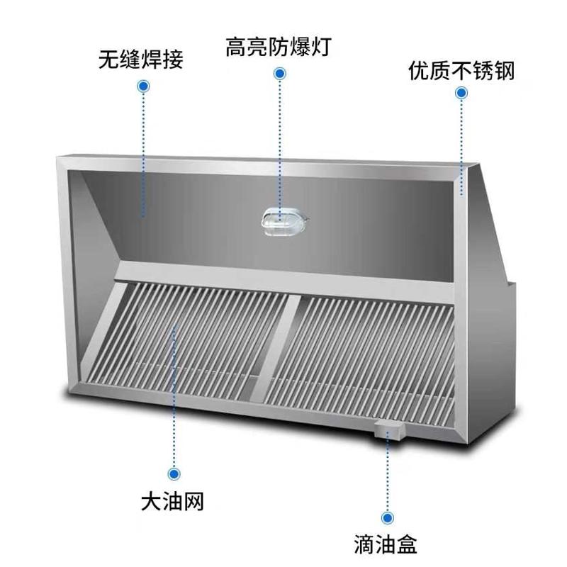 油烟净化器排烟罩商用小型饭店环保炸鸡餐饮厨房不锈钢一体油烟机