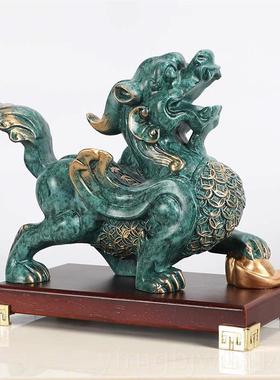 新款中式财电视柜玄关酒柜客品厅工艺貔貅摆件招家居开业礼送乔迁