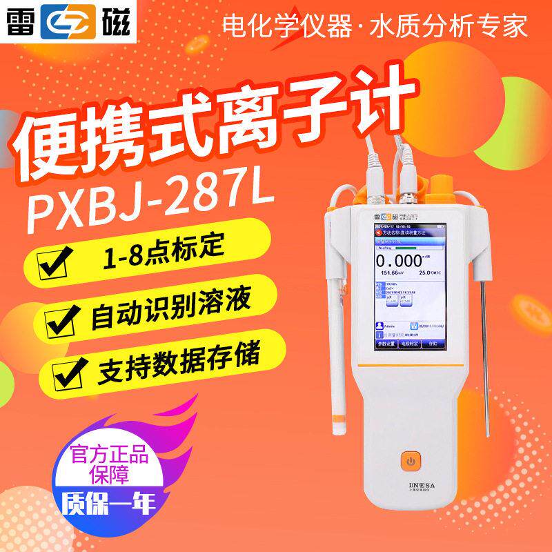 上海PXBJ-287L便携式离子计自动识别溶液支出数据储存