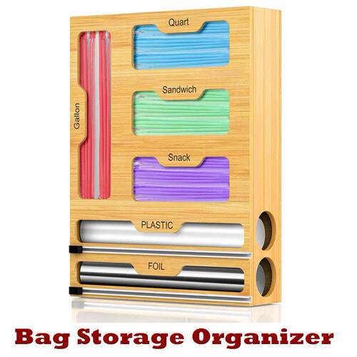 Bag Storage Organizer Kitchen Drawer Wrap Dispenser