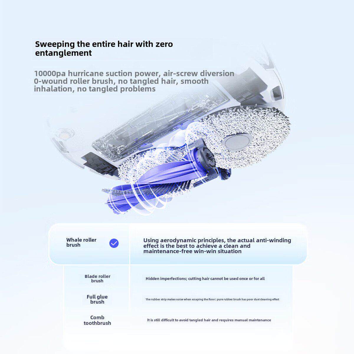 【云鲸官翻机】云鲸J4智能家用不缠毛发清洁扫拖一体扫地机器人