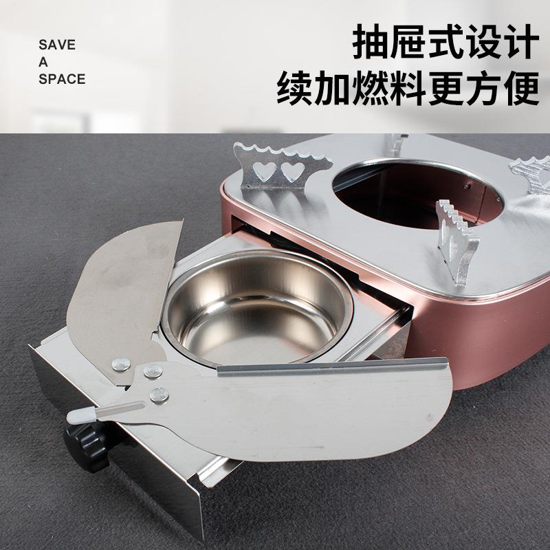 酒精炉小火锅户外煮茶器固体酒精炉家用不锈钢酒精炉底座商用餐厅图片
