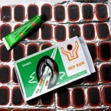 自行车冷补胶48片+胶水 自行车修车维修工具 【补胎片】