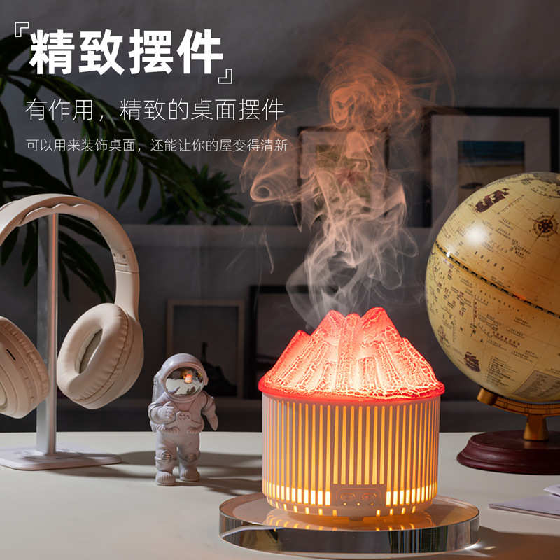 新款仿真炭火加湿器篝火加湿器办公室家用桌面火焰香薰机扩香氛机