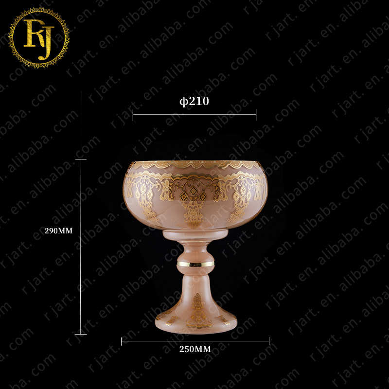 装饰金属乌兹别克斯坦奢酒店欧式复古摆件工艺品果盘客厅玻璃水轻