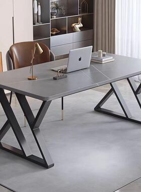 方岩板脑BGZ01-1桌台轻奢卧室书桌家用学生学习桌椅电式套装长形