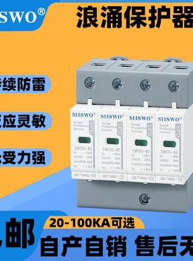 SW浪涌保护器SPD电涌保护器T2级防雷器220V三相四线8/20us避雷器