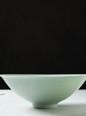 彷古瓷器 覆古北宋风格 隐青釉大碗 面碗 古董古玩收藏摆件收藏品