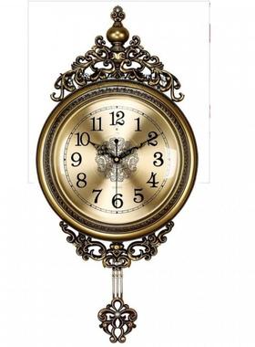 北极星英寸摆挂钟复古摇意客厅静石英钟欧创式FT688-FT家用卧室时