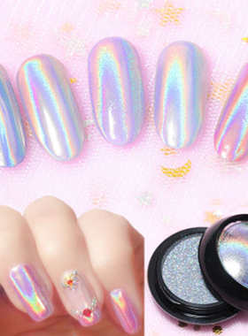 美甲美甲亮葱粉超细镭射粉溶/色1耐超薄粉镭射金挤12500u亮片