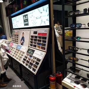 aojo2021新艺款时尚眼镜店柜台展烤示柜漆铁货架快展柜柜CNL子麦