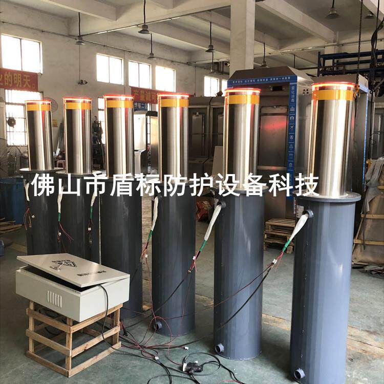 学校大门安装盾标防护不锈钢防撞止车车档智能伸缩隐形阻路路桩