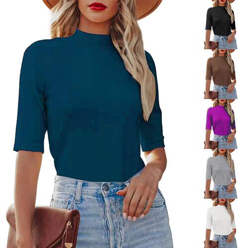 A large number of women's enterprise collar tops, off