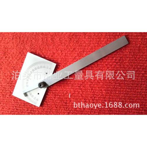 0-180度板式量角器 半圆长方形板量规直径85X150 125x200标尺长