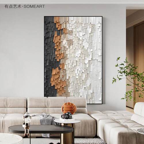 尺现ISZ代轻奢意大寸廊玄关装饰画抽象创式意客厅墙上壁画楼梯走