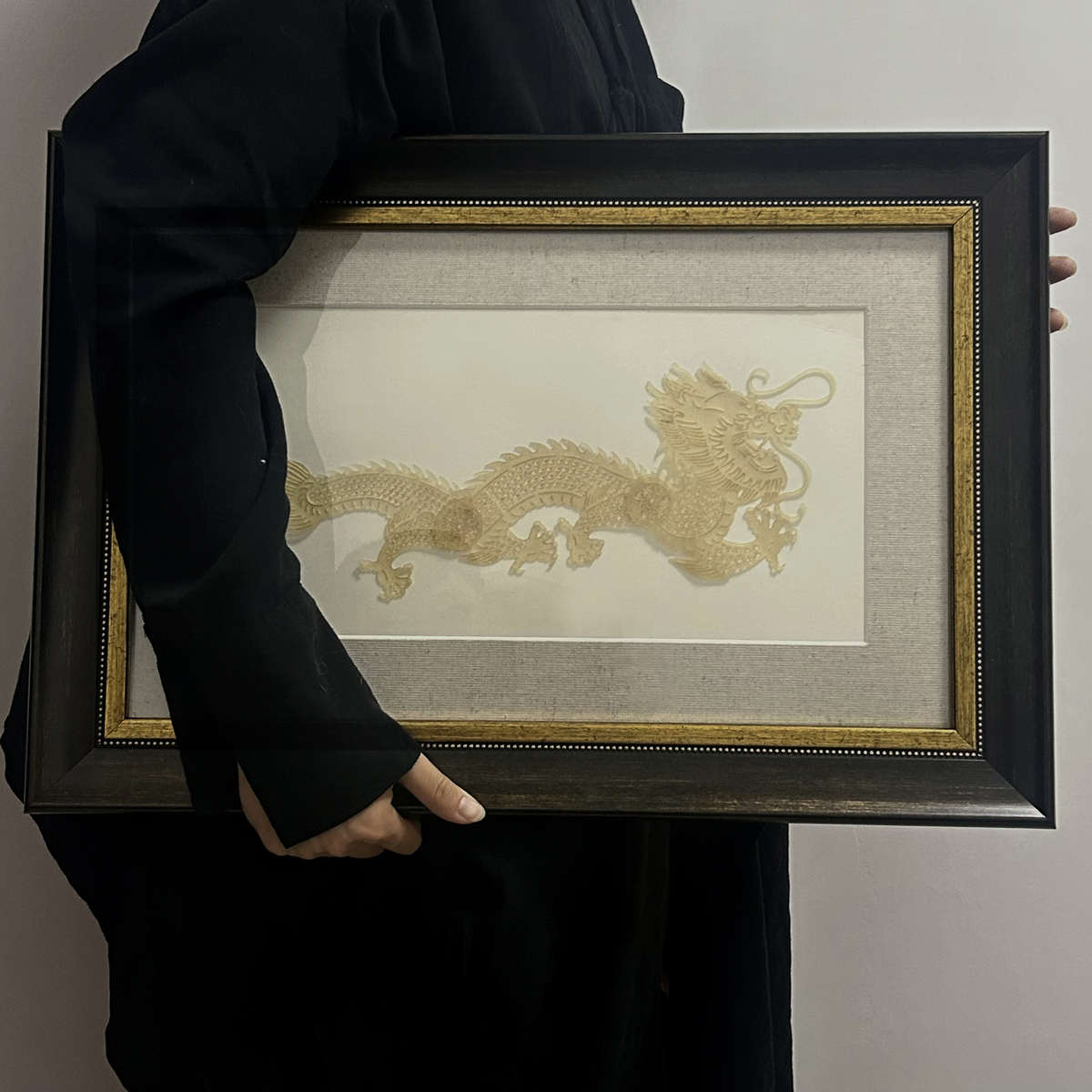 一枚橙 原创设计小众牛皮剪纸艺术装饰画客厅沙发背景高级感挂画