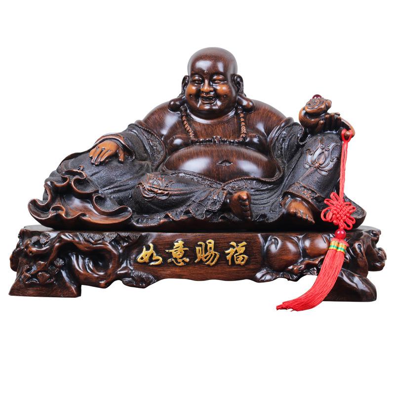 招财弥勒佛像笑佛摆件家居财神位客厅公司开业送礼乔迁佛像工艺品