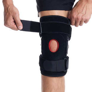 运动护膝半月板套铰链固定支撑膝盖关节保暖加压eva护具批发