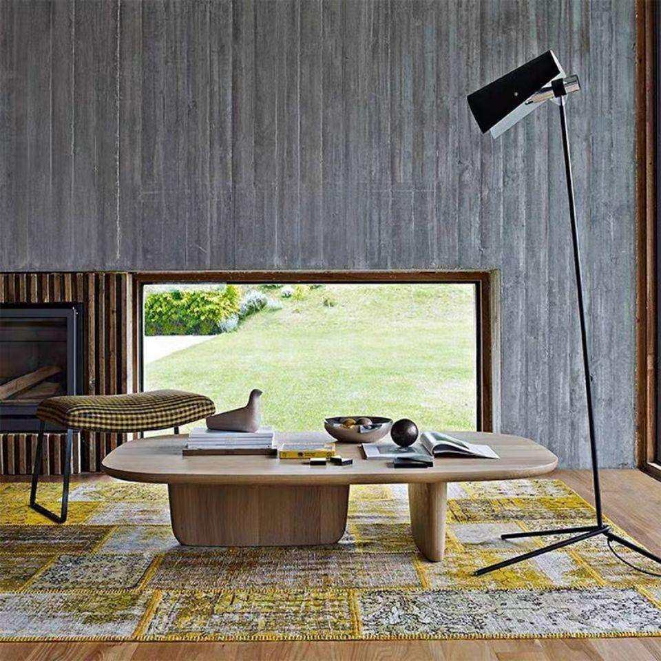 新款北欧设计师茶几实木异形极简现代简约个性创意会客原木茶桌子